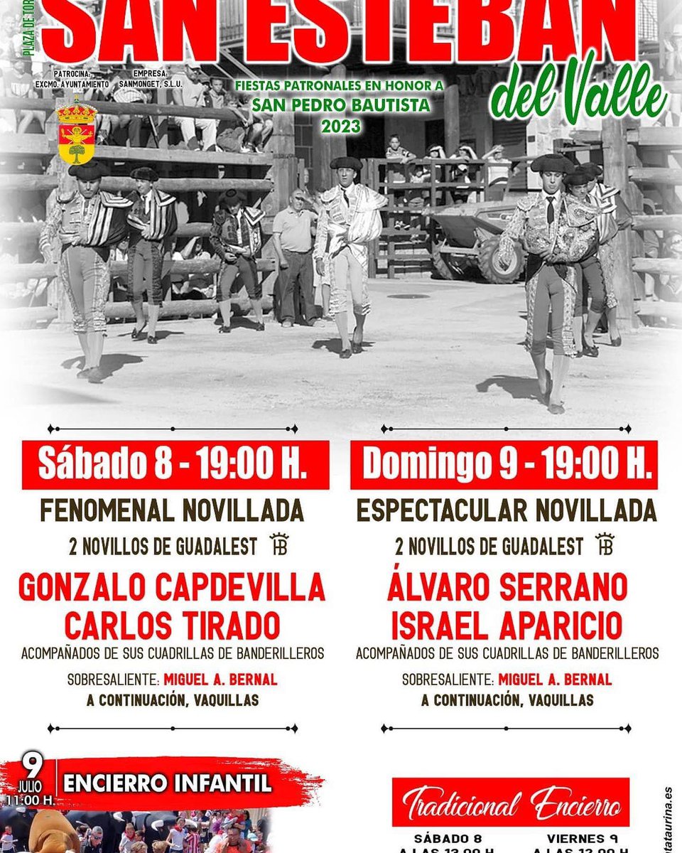 JORGE ESPINOSA DE LOS MONTEROS (@jemcito) on Twitter photo Hoy en San Esteban del Valle, Provincia de Ávila, Alvaro Serrano mano a mano con Israel Aparicio. Sobresaliente: Miguel A Bernal. Novillos 🐂 de <a href="/GGuadalest/">Ganadería Guadalest</a> Hoy en San Esteban del Valle, Provincia de Ávila, Alvaro Serrano mano a mano con Israel Aparicio. Sobresaliente: Miguel A Bernal. Novillos 🐂 de <a href="/GGuadalest/">Ganadería Guadalest</a>