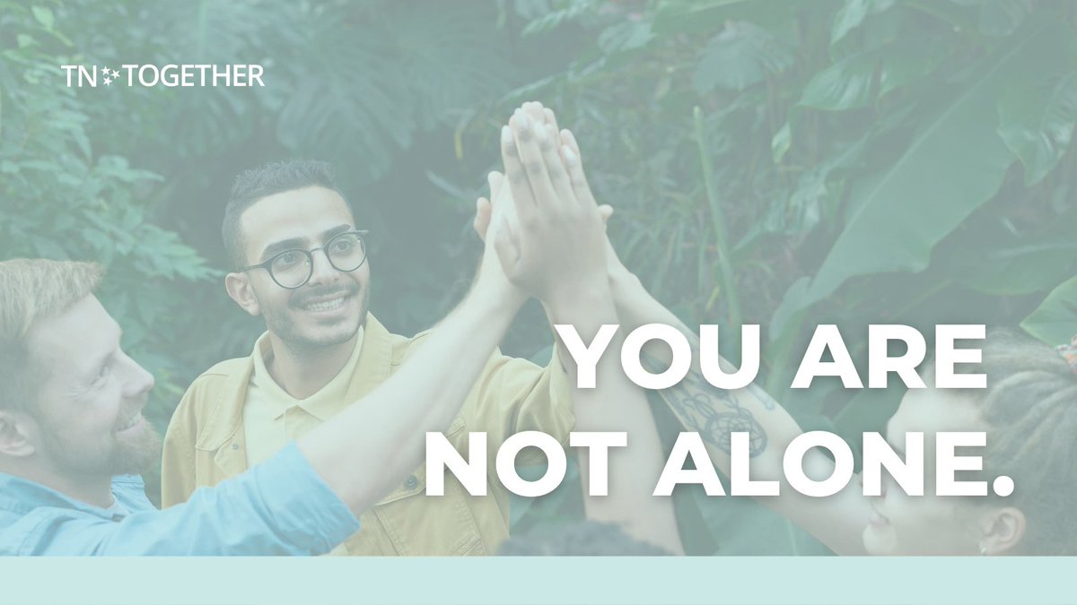 TnTogether's tweet photo. It is important to remember that you’re never alone in your struggles and asking for help is not a weakness.

Find support and resources at https://t.co/McuxcbAFsY today.

#EndOverdose #TNTogether #TNStrong #StopStigma https://t.co/wxdh6KjI5J