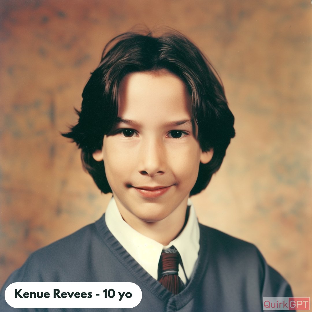 quirkgpt's tweet photo. Through the years, Keanu Reeves has been a constant source of inspiration. AI celebrates his incredible journey from a curious child to an iconic figure. #TimelessInspiration #JourneyOfLife #kenuereeves #johnwick #aiart #digitalart #quirkgpt https://t.co/mS2tX2koSg