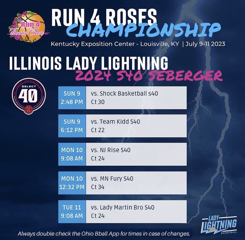 Lexi DiOrio on Twitter "Select 40 Schedule! https//t.co/oEydBwIw25