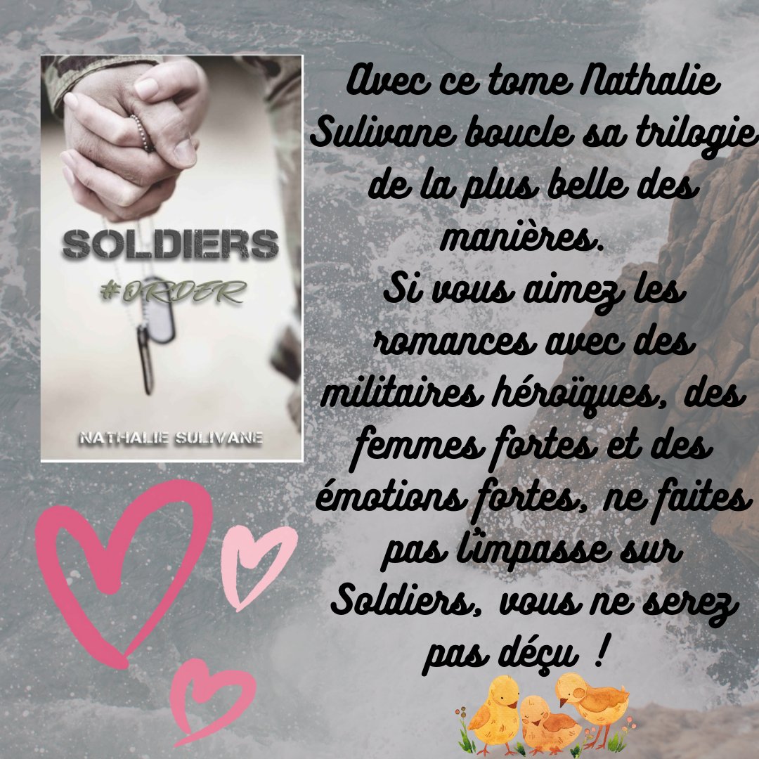 bea__mars's tweet photo. #NouvelleChroniqueenLigne
Mon avis 💖💖💖💖🔥 sur #Order le dernier tome de la trilogie #Soldiers de #NathalieSulivane
#FrenchBlogTour
https://t.co/h6e4R5XwiA https://t.co/72OrlRbDf9
