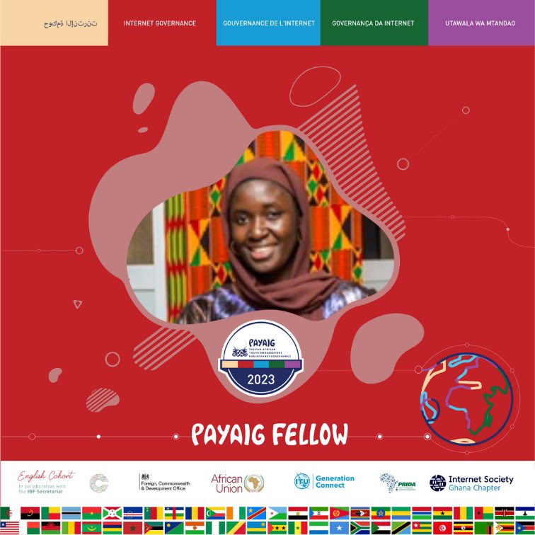 Hi, I’m Aji Fama Jobe from The Gambia, I am thrilled to announce that  I have been chosen to join the English cohort of the Pan African Youth Ambassadors for Internet Governance fellowship! @PAYA_IG 
#PAYAIG #ICYBERCZAR #IGFAMBASSADOR #IGF2023 #KYOTO