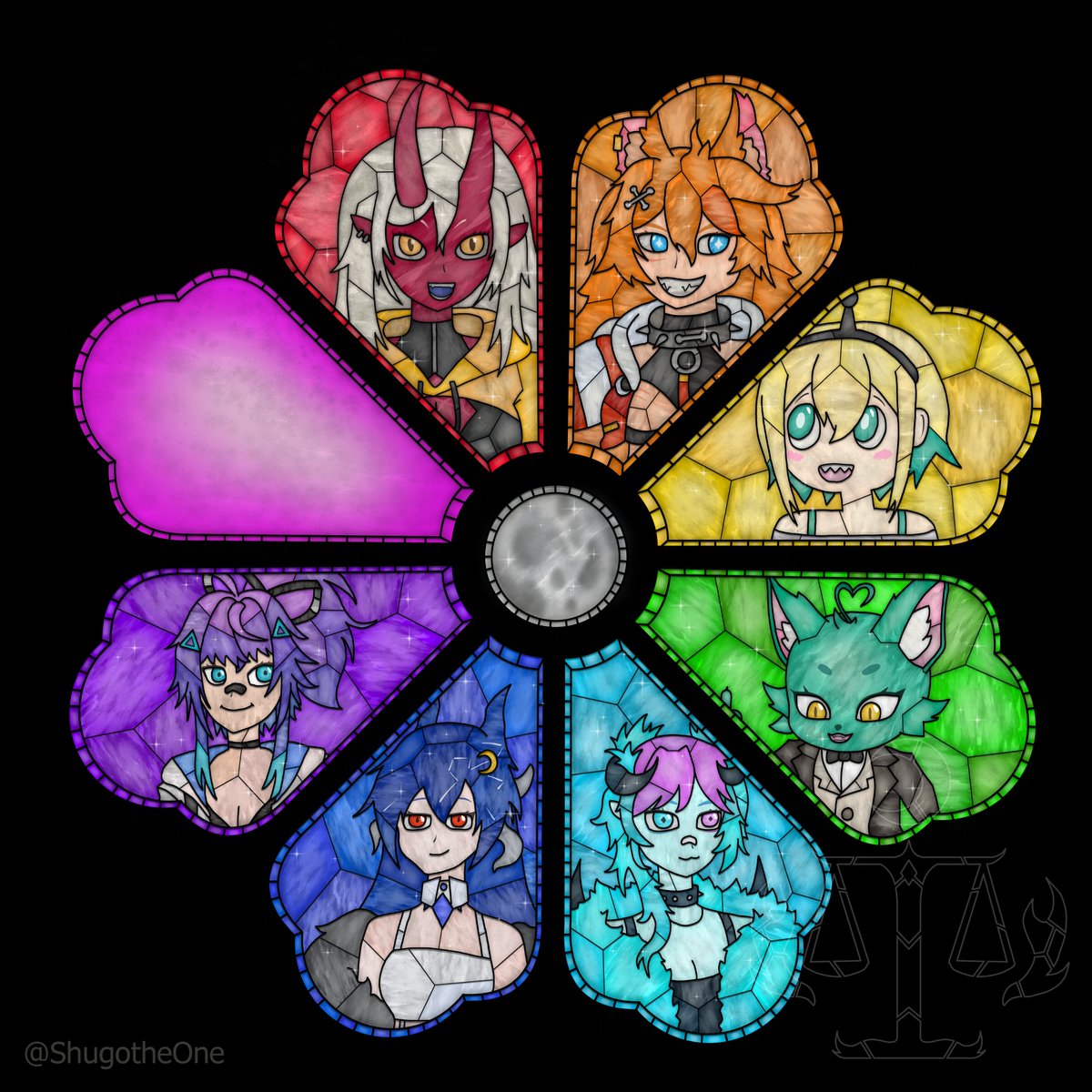 [Color Wheel challenge, stained glass edition]

Purple for Melody! Happy late birthday!

#Mel34 #colorwheelchallenge #StainedGlass