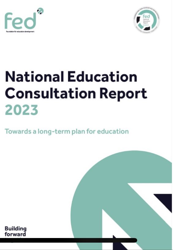 Thread 5

Please download the report from our website Fed.education to find out about it’s essential proposals.  Hear from among others <a href="/AnthonySeldon/">Sir Anthony Seldon</a> <a href="/MichaelBarber9/">Sir Michael Barber</a> in conversation with <a href="/branwenjeffreys/">branwen jeffreys</a> about why it’s needed. <a href="/Fededucation/">The Foundation for Education Development</a>