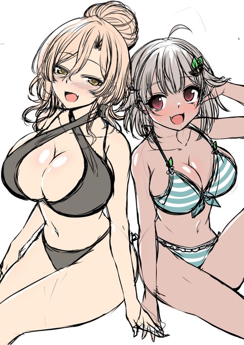 <下書き>
夏と言えば水着
葉山舞鈴さんとニュイさんの水着絵で熱い夏を乗り切りたい所存 