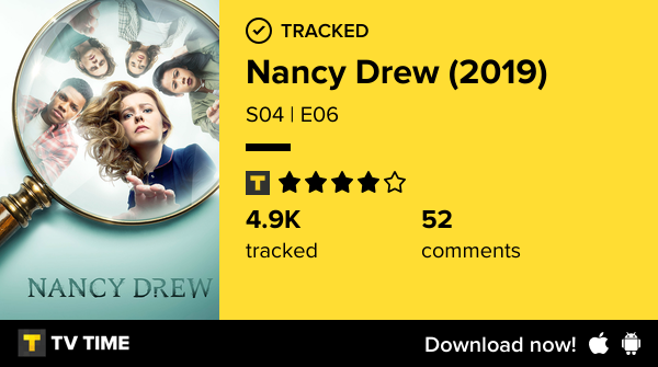 VibooD's tweet photo. I've just watched episode S04 | E06 of Nancy Drew (2019)! #nancydrew  https://t.co/fRSFIWQXz3 #tvtime https://t.co/dGrRmk85iR