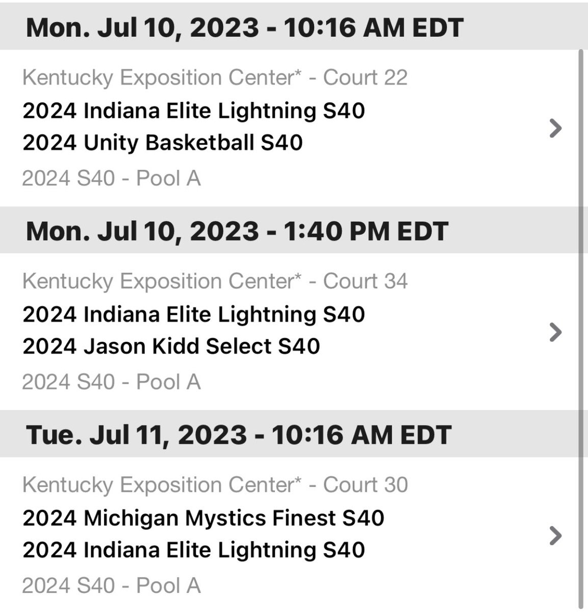 Back on the court again today in Louisville!