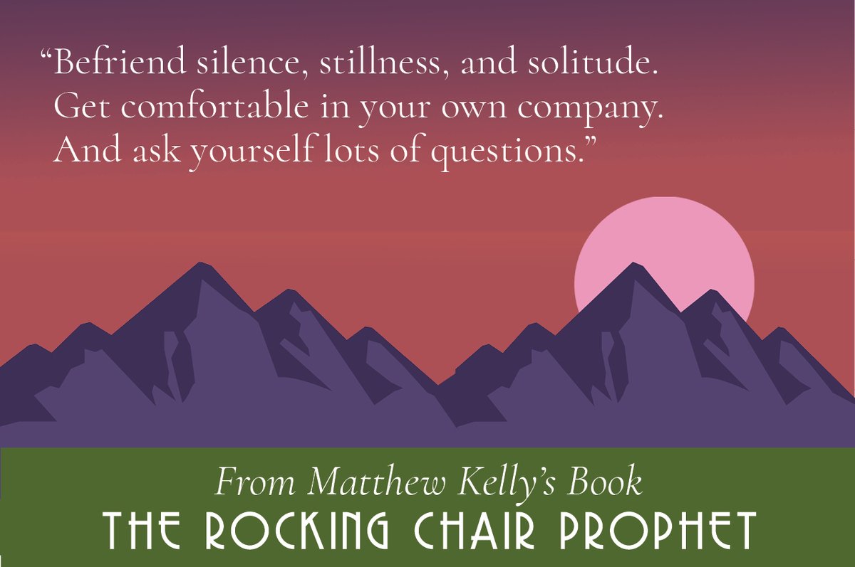 How often do you ask yourself questions?

I can't wait for you to read The Rocking Chair Prophet - therockingchairprophet.com/products/the-r…