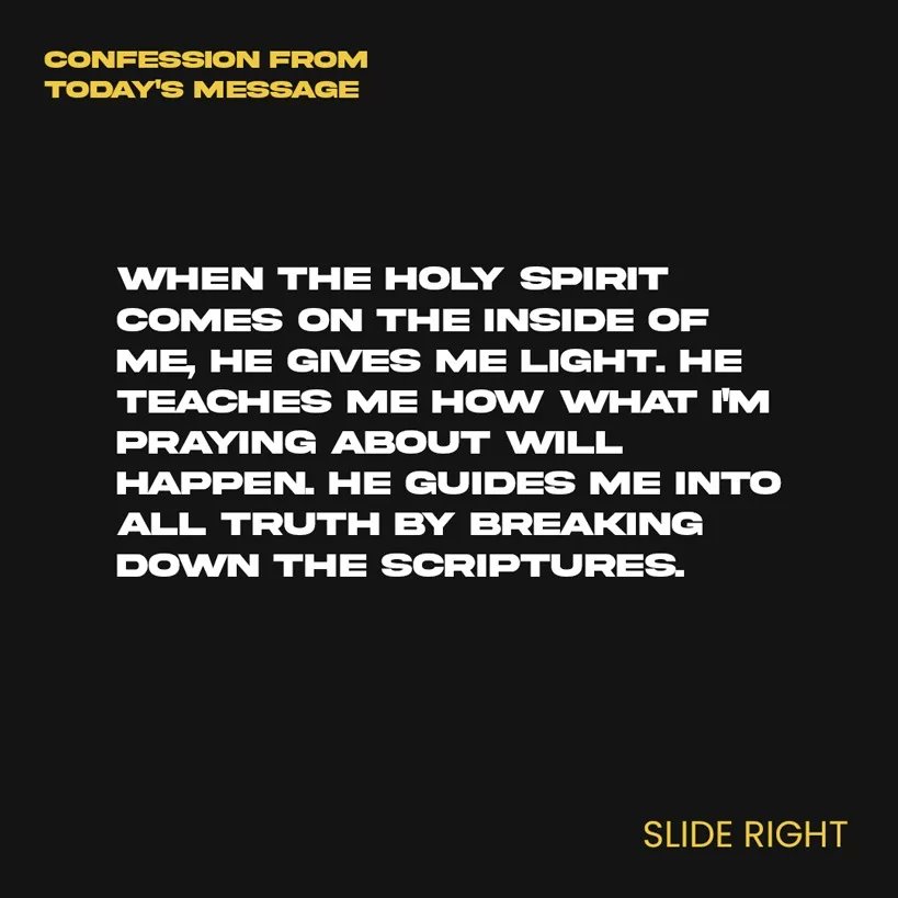 ccbsalumni's tweet photo. "When the Holy Spirit comes on the inside of me, he brings me Light. He teaches me how, what I'm praying about will happen.

He guides me into all truth by breaking down the scriptures."

#ccbs #ccbsalumni #sundayservice #confessions #theabundamtlife https://t.co/A4c3of8pym