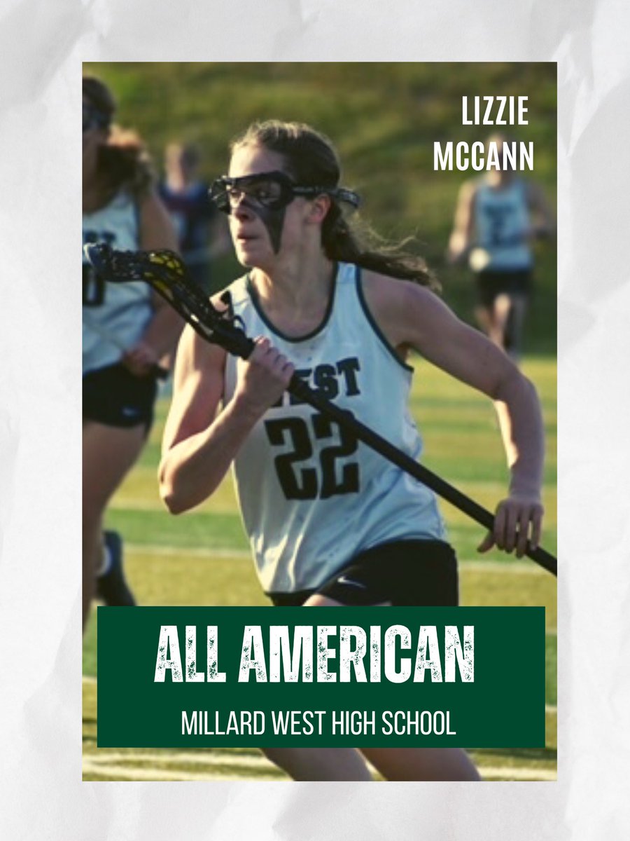 USA Lacrosse announced its High School Girls All American and we are honored to share that Millard West Lizzie McCann was selected for the 2023 class. Help us celebrate with Lizzie and her family!
