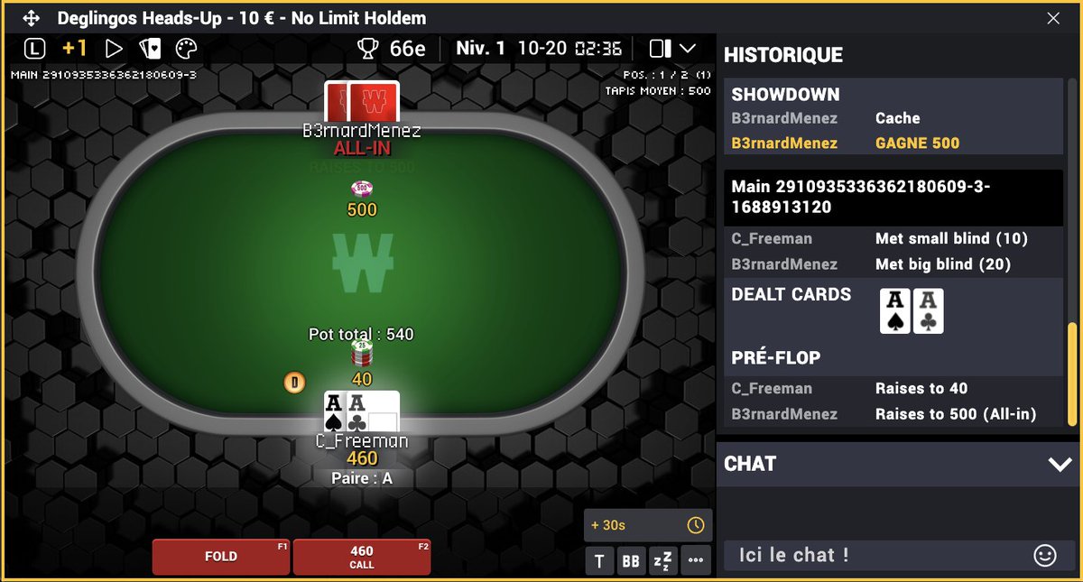 On the good side. #poker #holdem #headsup