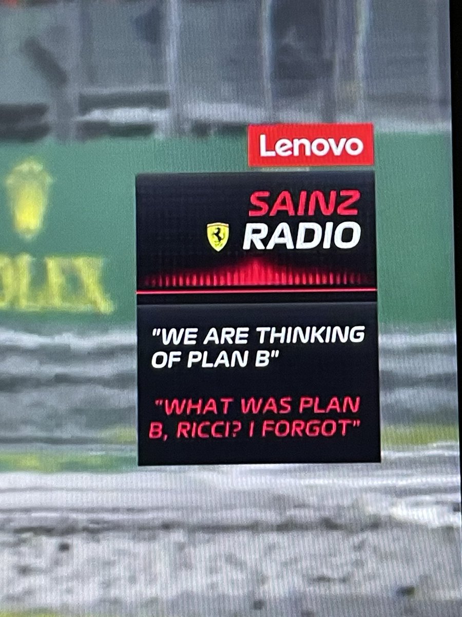 neelonpoint's tweet photo. typical Ferrari radio😭
#BritishGP #SilverstoneGP #Sainz #Ferrari https://t.co/uaazPCs1j0