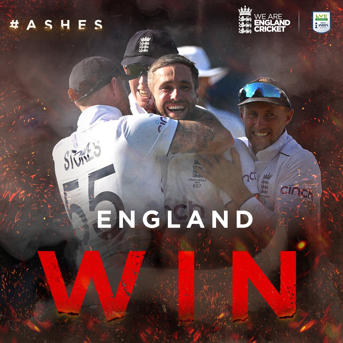 🏴󠁧󠁢󠁥󠁮󠁧󠁿 ENGLAND WIN! 🏴󠁧󠁢󠁥󠁮󠁧󠁿 

Must win. Did win! 

COME ON! 💪 

#EnglandCricket | #Ashes