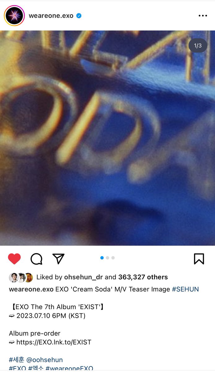 Ohsehunbar's tweet photo. Please leave many many comments below this ig post. SEHUN STANS LET’S HYPE MORE FOR SEHUN!! #IdolSEHUNIsBack #SEHUN #세훈 https://t.co/LmgjH8jqAc
