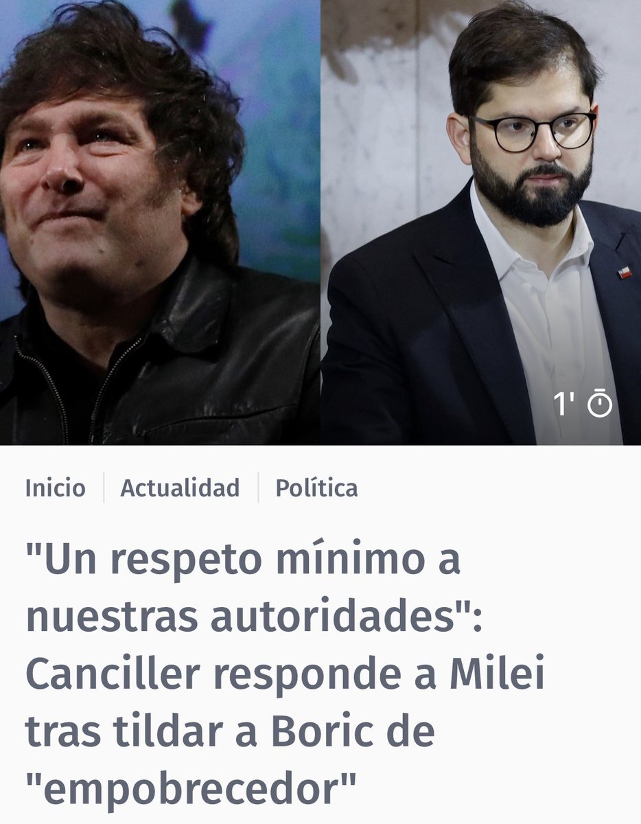 Clau_Ormeno's tweet photo. Bueno, si al canciller Van Klaveren le molesta que Milei le diga a Boric que es un EMPOBRECEDOR, se lo decimos los locales:
¡@GabrielBoric eres un Zurdo empobrecedor!
#BoricEmpobrecedor 
En un año y medio quedó demostrado. https://t.co/QlPB1h9YRx