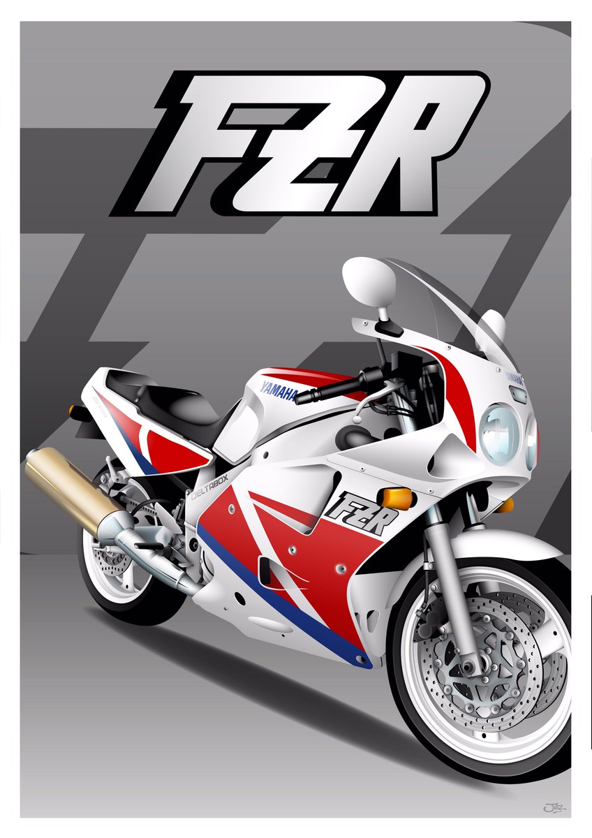 jezdrawspicture's tweet photo. The shoulder is on the mend, but not drawn enough to show, so here’s a #Speedblock #Sunday #YAMAHA #R1 #Fizzy #FS1E #Exup #FZR1000 https://t.co/KSJmb8E3Y5