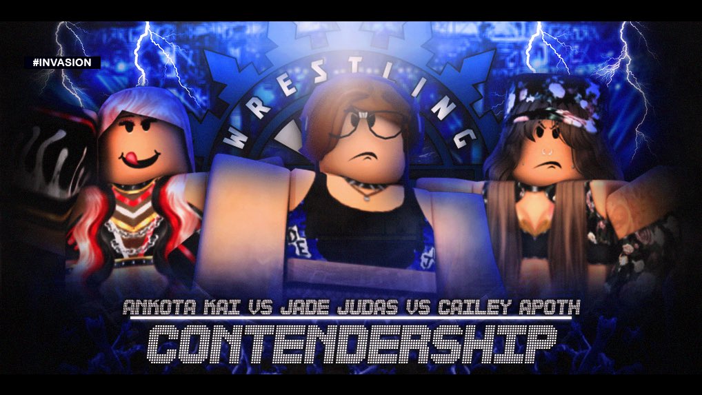 XWENetwork's tweet photo. 🟦 7/14/23 - Invasion 🟦

WC N1C &amp; N2C

On Friday, we plan on finding our next contenders to face #JocelynMorgan at BITB..

@barbiegonbad vs. #Ashdrop vs. @sicxkchiqq 
- - -
@bellasgorl vs. @JudasJade vs. @TheCaileyApoth https://t.co/jgs0WwMlfO