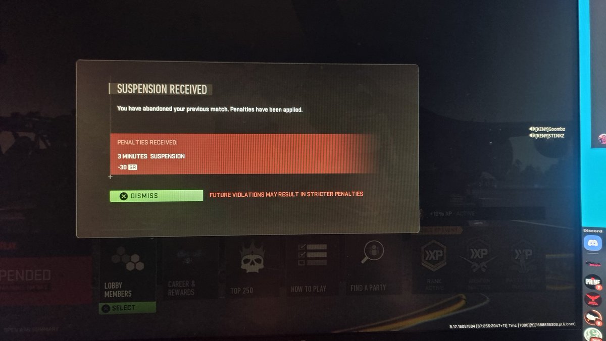 tdolla96's tweet photo. @ATVIAssist kicked for inactivity when I'm literally dead in-between rounds??? How are you a multi billion dollar company with systems that don't work. https://t.co/Ul54hqpUKv