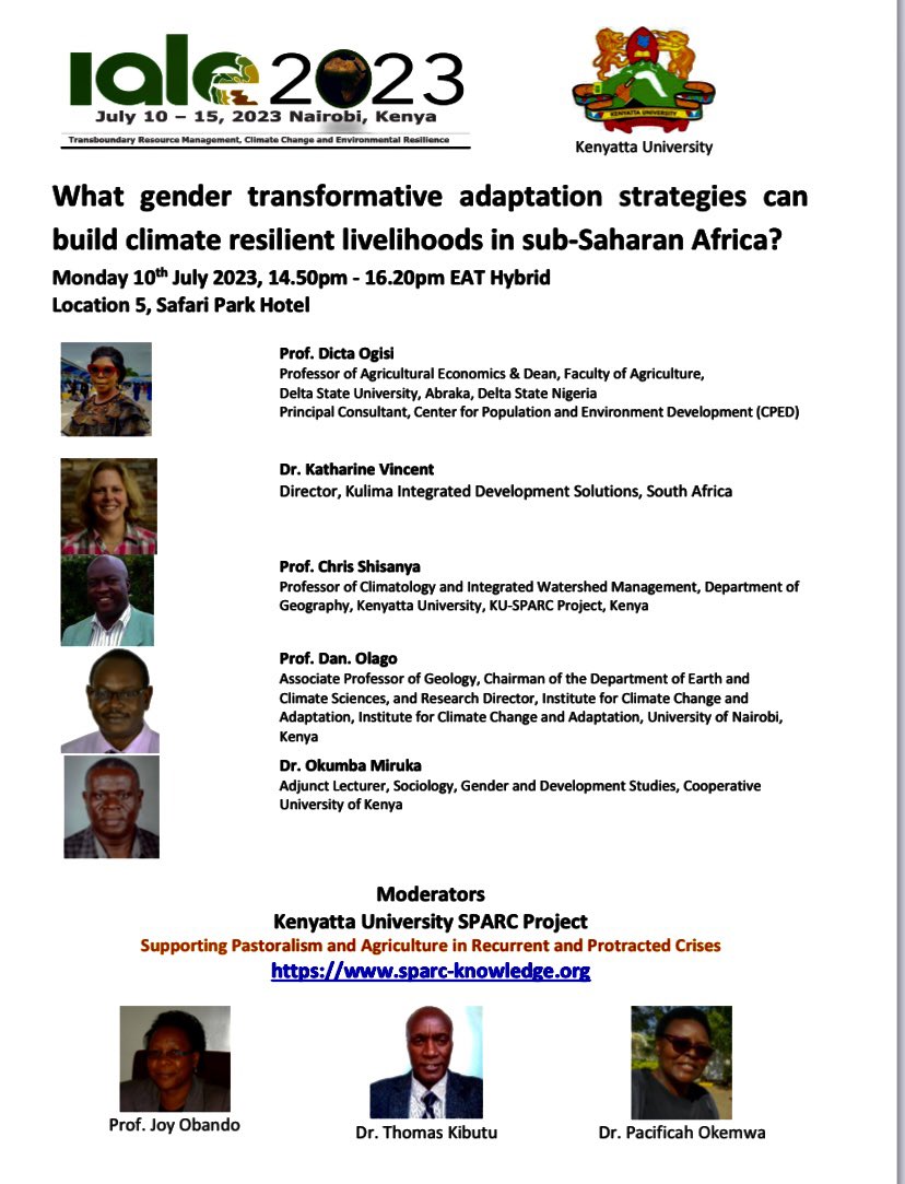 Katharine Vincent @katharinevincent.bsky.social (@katharine_v) on Twitter photo Looking forward to participating in a panel on gender-transformative #adaptation in #Africa with <a href="/SPARC_Ideas/">SPARC_Ideas</a> colleagues at #IALE2023 Looking forward to participating in a panel on gender-transformative #adaptation in #Africa with <a href="/SPARC_Ideas/">SPARC_Ideas</a> colleagues at #IALE2023