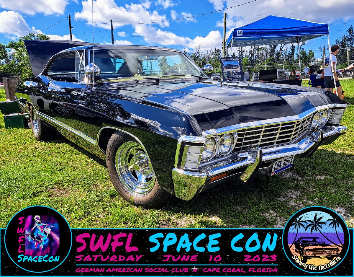 SammyMetallicar's tweet photo. Sammy had a great time at SWFLSpaceCon on Saturday, June 10th. Kudos to the SpaceCon team, Looking forward to next year!

#sammythemetallicar #metallicar #supernatural #67impala #swflspacecon #swflcomicons #flcomicons #comicons #cosplay #comicbooks #gaming #capecoral #spnfamily https://t.co/DFXlYwf7dD