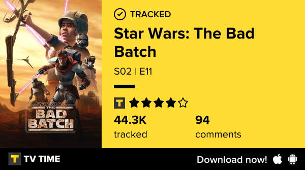 Dim1971's tweet image. I've just watched episode S02 | E11 of Star Wars: The Bad Batch! tvtime.com/r/2SPXf #tvtime