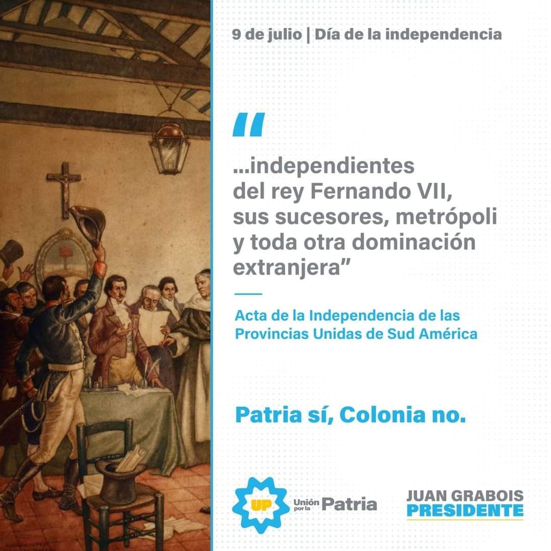 Patria sí, Colonia No.

9 de Julio, Día de la Independencia 🇦🇷✌🏾