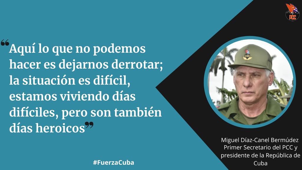 DmjSanto's tweet photo. #AquínoTienenChance.Quieren otro 11/7 pero les queda grande,nuestro pueblo lucha y trabaja por un mejor futuro,siempre daremos respuestas a las provocaciones,asi q no se mareen y esperen la respuesta el 26/7 en la conmemoración del 70 aniversario del Moncada.#CubaViveyVence https://t.co/UlpkBixDQ3