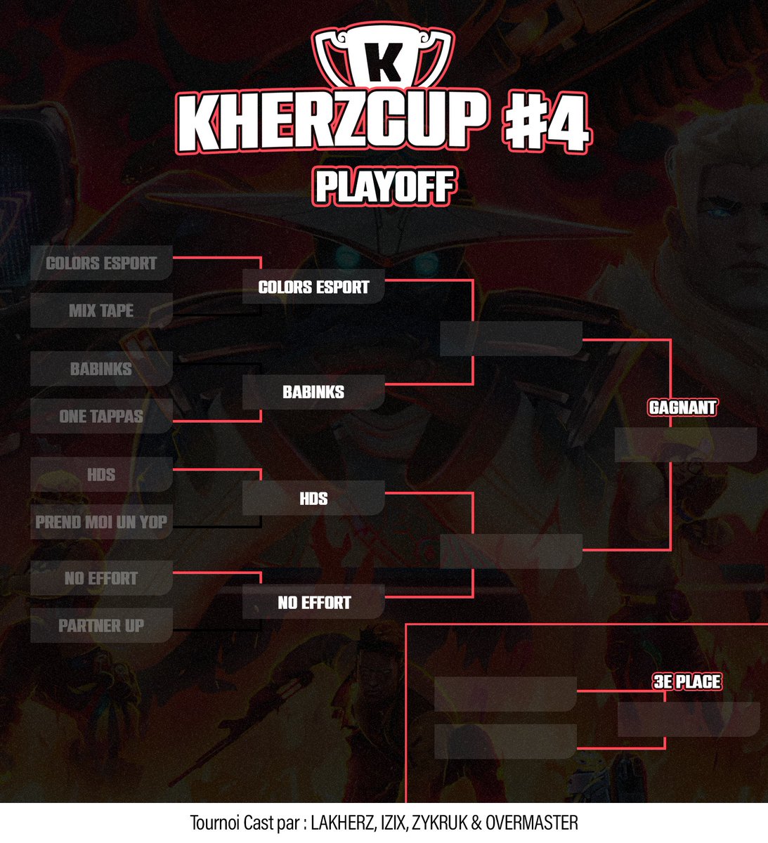 LaKherz's tweet photo. 🏆PLAYOFF KHERZCUP🏆 NO EFFORT VS HDS BO3 CAST PAR @Overmaster2 et @ZykRuk NOUVELLES PROD BANGER MASTERCLASS VENEZ VITE 

https://t.co/8LUbB7qUhf

ON ENCHAINE SUR LES DEMIS😈 https://t.co/4c2LWyY2OS
