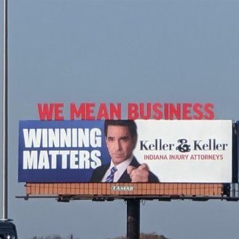 Saw this billboard a lot in Indiana, and this attorney looks like Eugene Levy playing Rob DeSantis. https://t.co/8i9T2zzTop