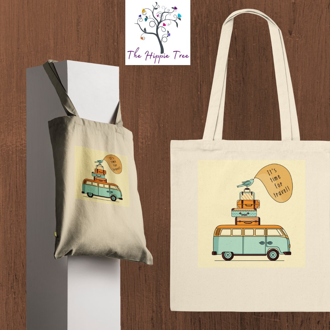 Check out these Super Cute Printed on Demand, Eco-conscious Canvas Tote Bags. Made to Order in the USA. 100% cotton fabric with reinforced stitching. #thehippietreestore #homedecor #shopify #business #ecommerce #shoplocal