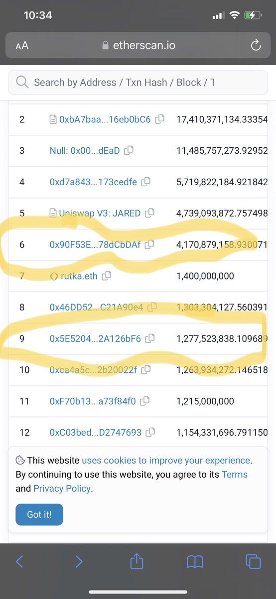 INU_Master13's tweet photo. @WhaleChart @jaredmev_eth Jared been selling the token from multiple wallets. Do not fall for this. Wake up people. https://t.co/gUSZRMZvDU