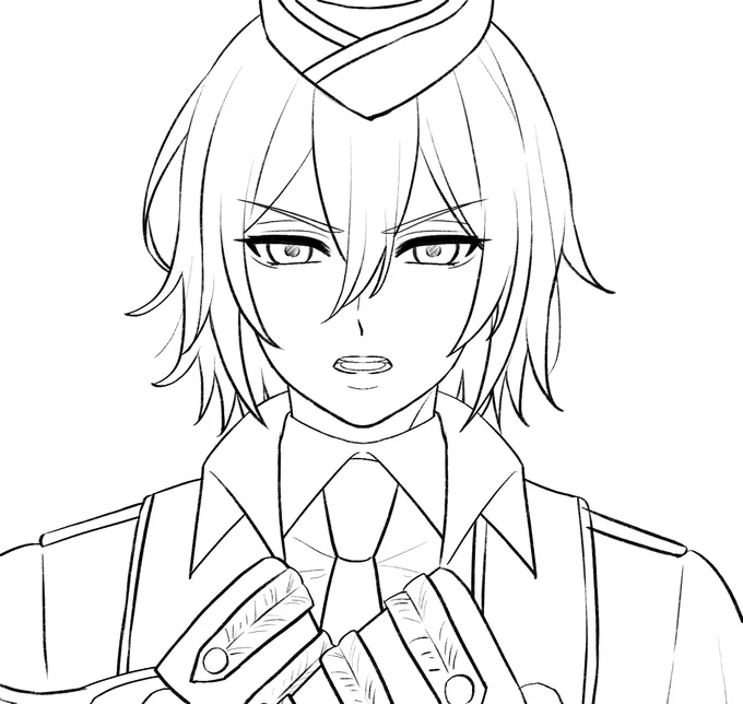 寮服描きたくなさ過ぎてハゲそう 