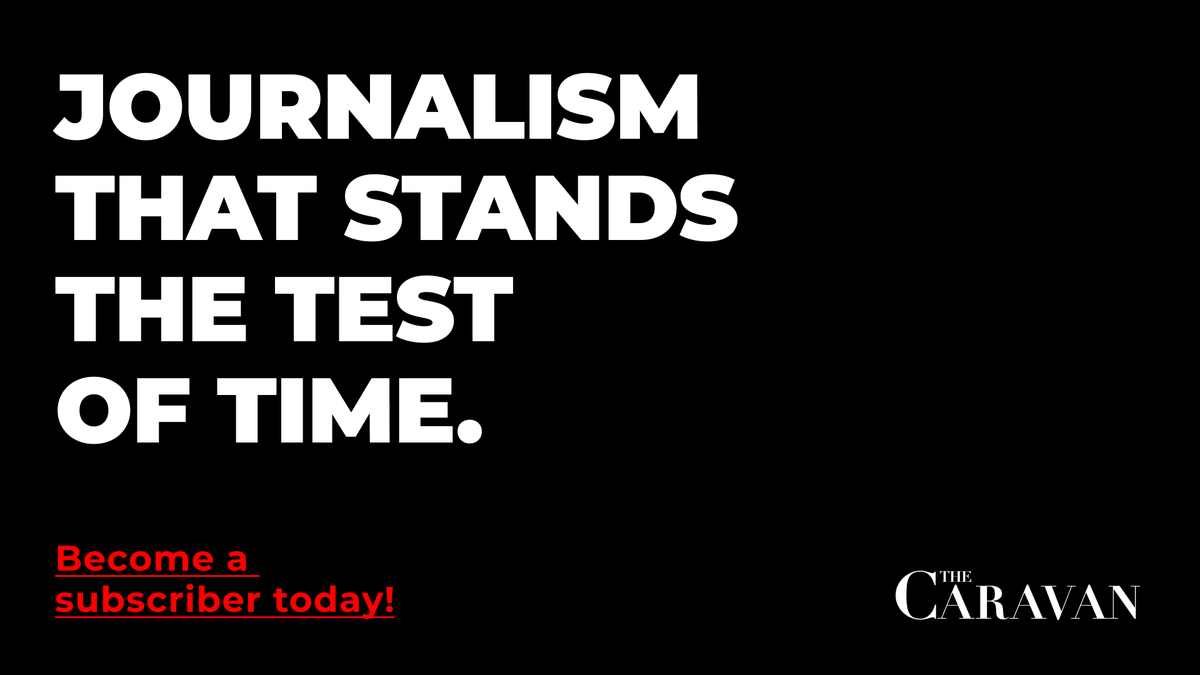 thecaravanindia's tweet photo. The Caravan - The final word on stories that matter. Become a subscriber today!
https://t.co/yuQ8eSnmYP...
#news #journalism #independentjournalism #supportmedia #supportjournalism #newssubscription https://t.co/aH2ad96ELV