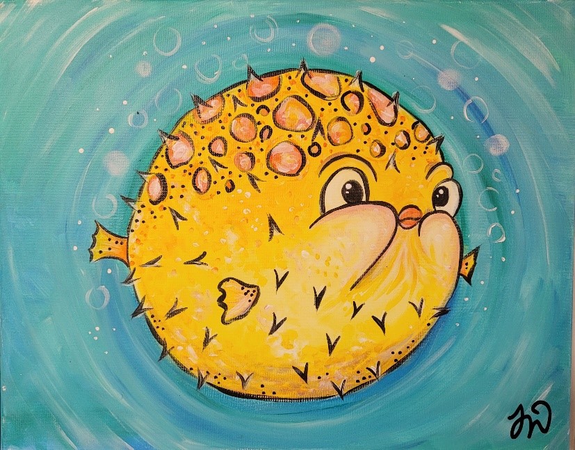NC Aquarium at PKS on Twitter "Our next Family Paint Night is July 12! Paint a pufferfish with