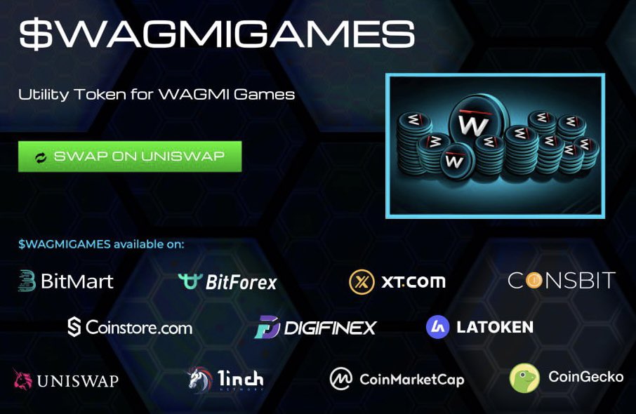 In a matter of 30 days, $WAGMIGAMES was listed on 5 exchanges. 🫡

You don’t think we’re done here, do you? 👀

#WAGMISummer