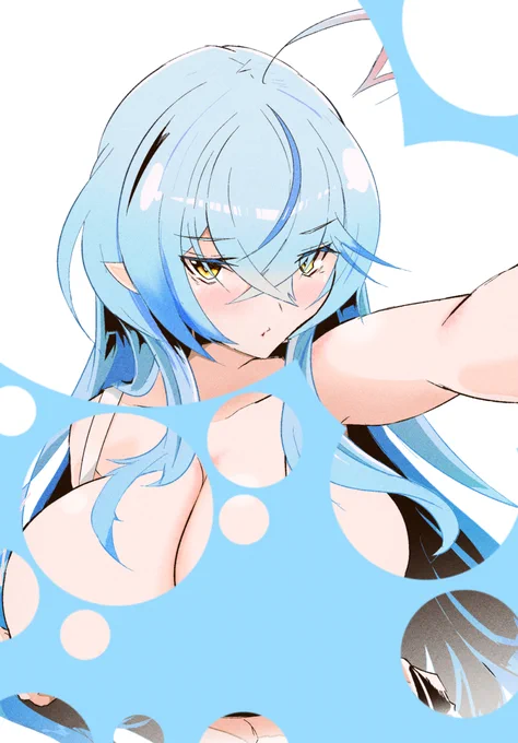 さっきTLで水玉コラを見かけたので以前描いたラミィちゃんでやってみた