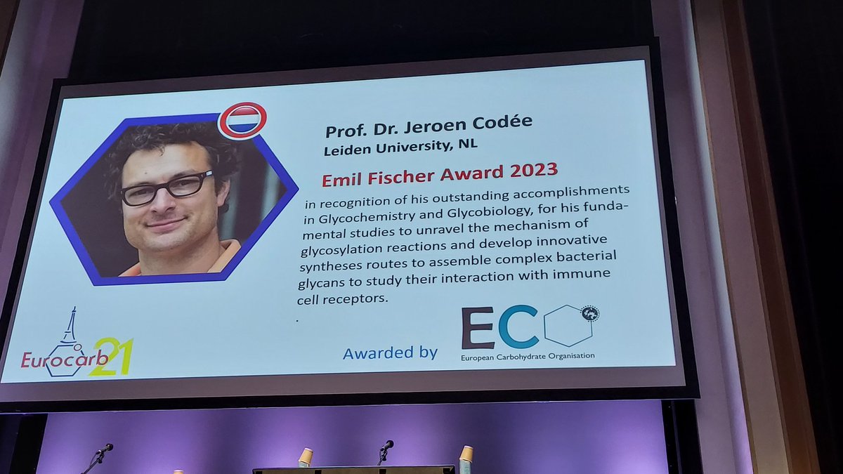 Sebastien Vidal (@sebvidalchem) on Twitter photo Next up is Jeroen Codée for the 2023 Emil Fischer Award telling us all about 1,2-cis glycosylation
<a href="/EUROCARB21/">Eurocarb21</a>
Congrats Jeroen !!! Next up is Jeroen Codée for the 2023 Emil Fischer Award telling us all about 1,2-cis glycosylation
<a href="/EUROCARB21/">Eurocarb21</a>
Congrats Jeroen !!!