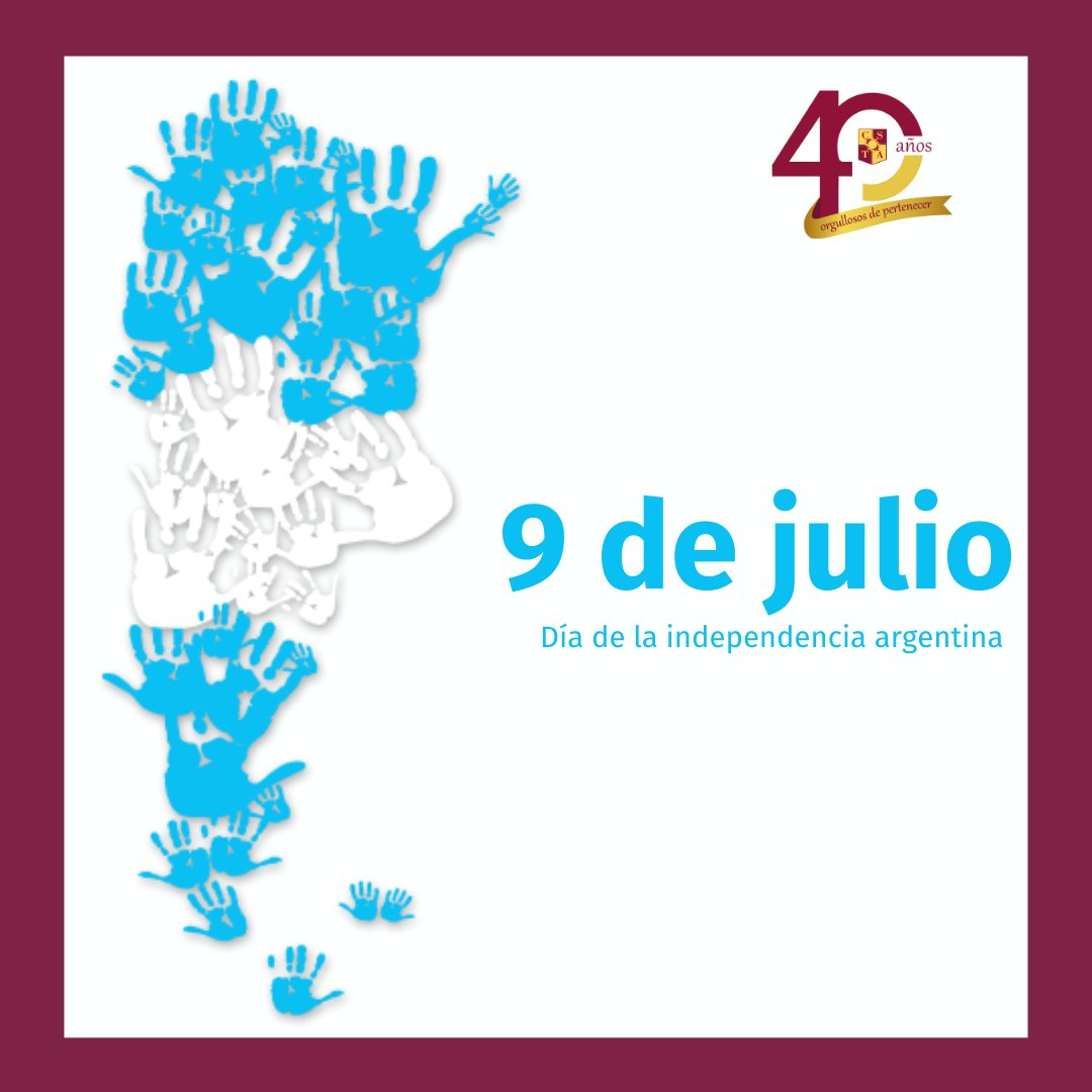 ColegioSTA's tweet photo. "La vida es nada si la libertad se pierde"
Manuel Belgrano

Que la educación sea el camino para sostener una Patria libre y soberana.
¡Feliz 9 de Julio! https://t.co/ReH8YcVKXy
