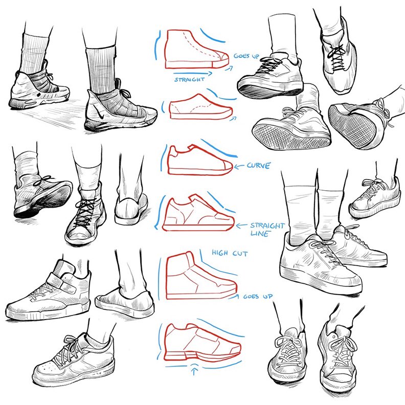 Shoes Reference Sheet by Kibbitzer on DeviantArt | Sketch book, Art  reference, Drawing reference
