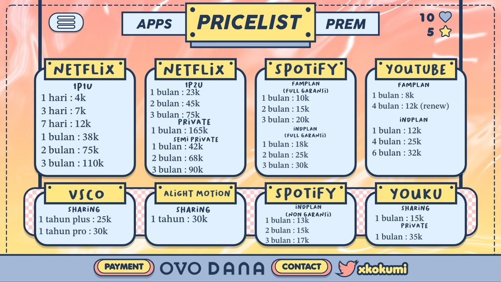 xkokumi's tweet photo. @febsruary hii kak —— 🎀 ready nih bisa langsung proses, anti limit, dan ada garansi. order bisa langsung ketuk dm atau di wa ya kak! sudah banyak testimoni juga bisa cek di profil aku 😻😻😻

💳 : mbanking, ovo, dana, gopay, shopeepay

t. beli netflix jual netflix mau beli netflix https://t.co/yiARuMuZoX