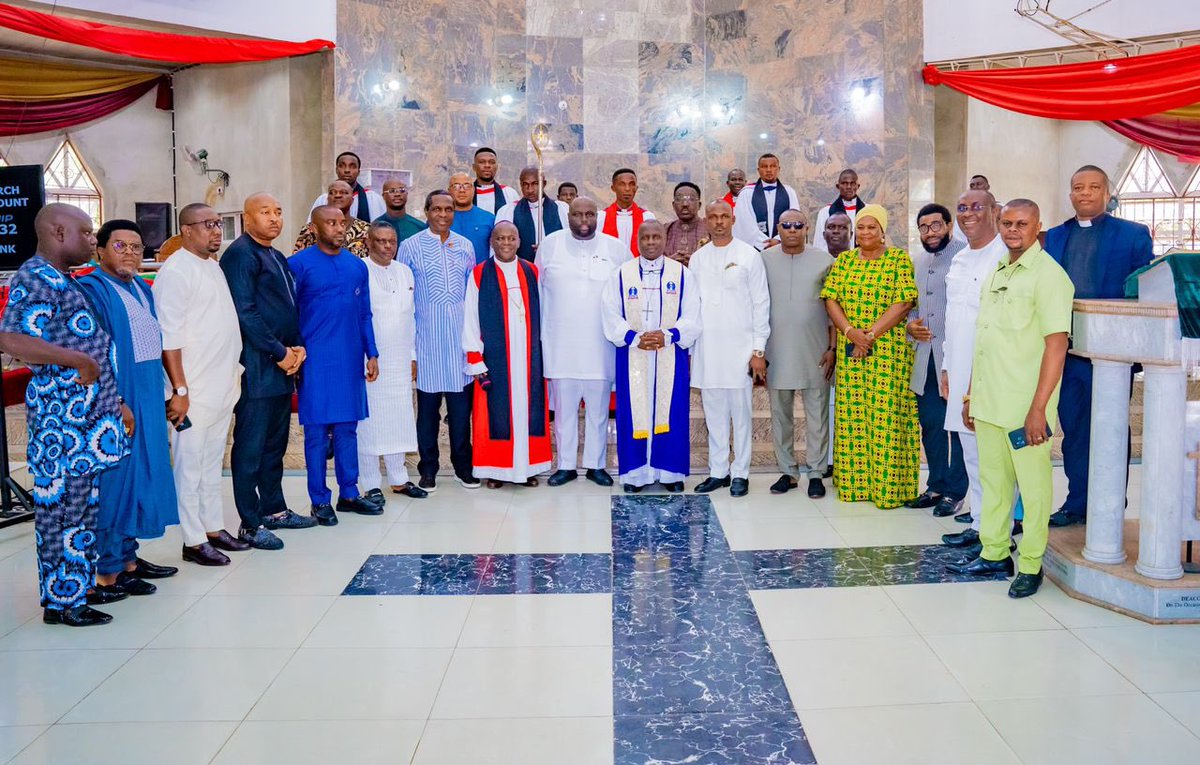 A_Ekpenyong's tweet photo. Earlier today, I represented the Senate President, His Excellency Senator Godswill Obot Akpabio CON as the Special Guest of Honor at the annual Harvest and Thanksgiving Service of The African Church Cathedral Bethel, Diocese of Abuja. The Church remains an important institution in all our lives and regular thanksgiving to God is an application for more Grace. 
Other guests at the service were, Most Rev. Daniel C. Okoh, National President, Christian Association of Nigeria, Tonye Cole, George Ekpungu amongst many other dignitaries.
The theme of this year’s harvest is aptly called the Church and Politics.

AE.