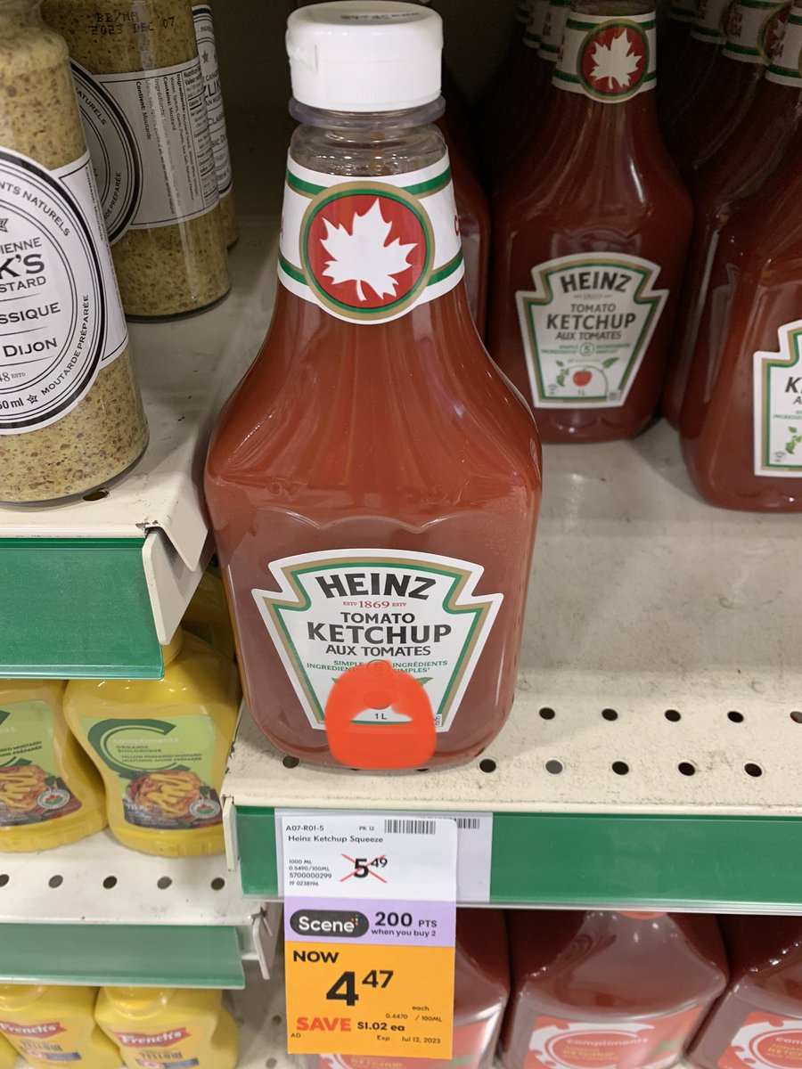 Great example of #shrinkflation, when we pay the same for less (25% less in fact), so that our ketchup can be outside down … really Heinz? Zoom in for the sordid details!