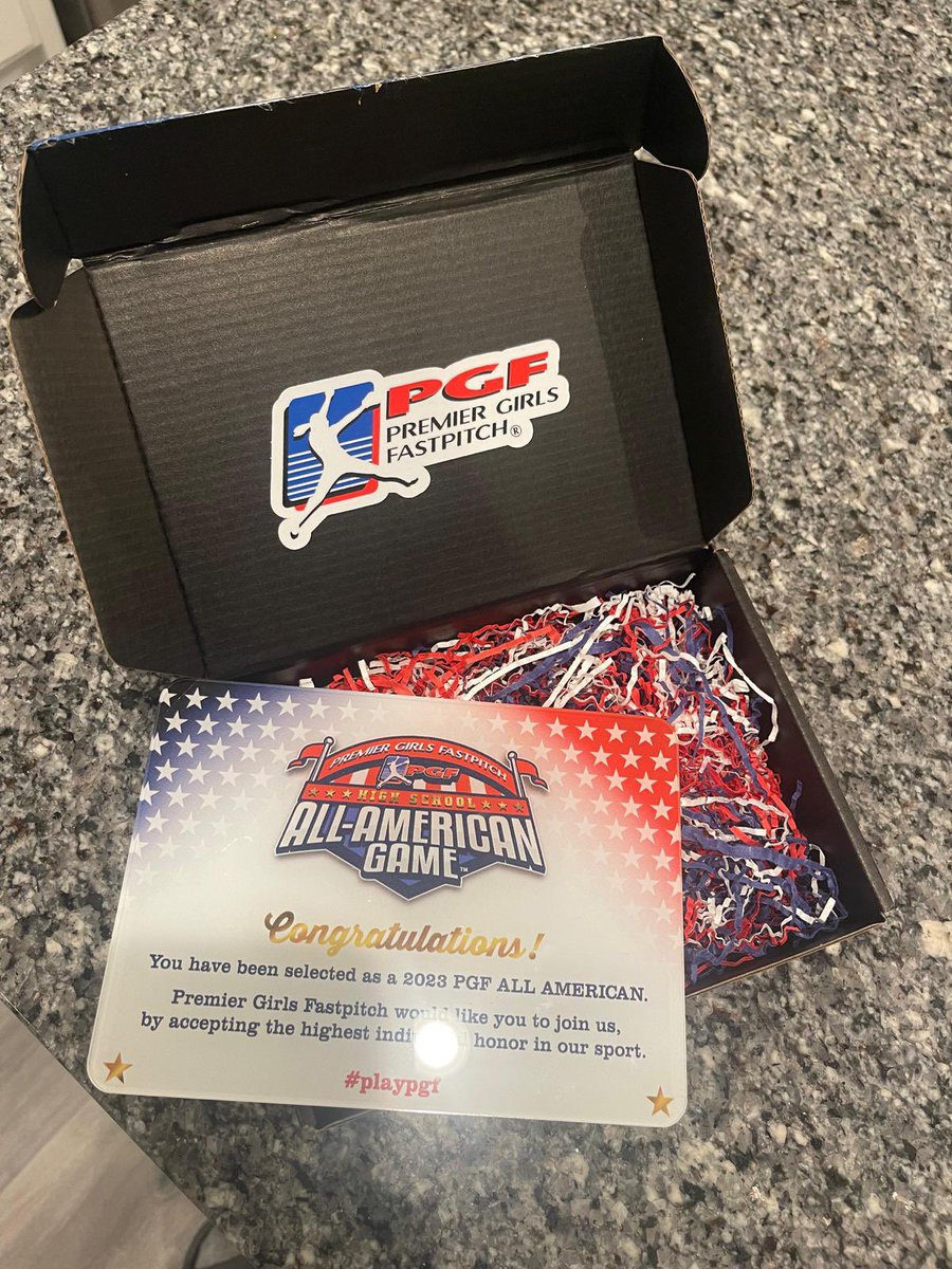 Mail day before riding out to Atlanta! Looking forward to sharing the field with some of the best! #PGFAllAmerican #PGF2023 @unity_json_ross @PGFnetwork @LSUsoftball @ExtraInningSB @Los_Stuff @BrenttEads @CoachB757 @GranbyComets1