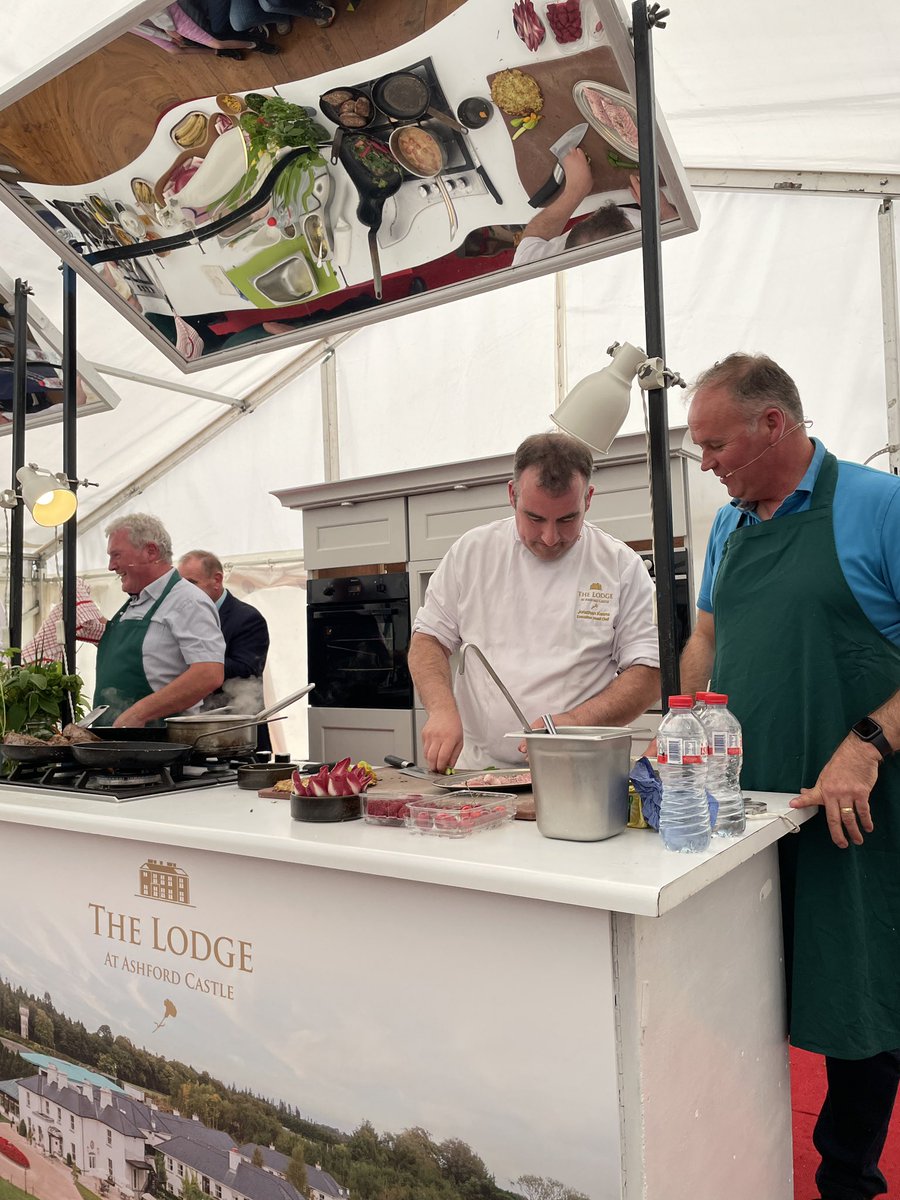 Ashford Estate Executive Chefs battle at Cong Food Festival! #AshfordCastle Executive Chef Liam Finnegan and @TheLodgeAshford Executive Chef Jonathan Keane! @Congfoodvillage @jfkeane79 @liamofinnegan