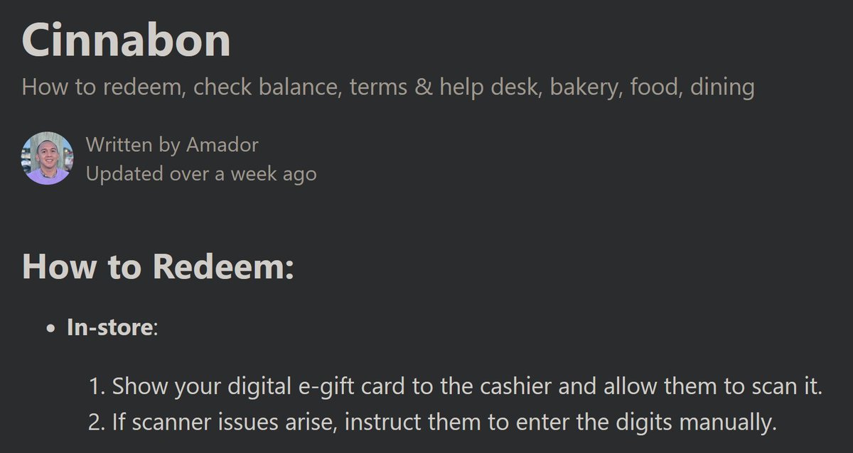 shanedk's tweet image. I have to give it to #DashDirect for the support. When I was on vacation, I went to @Cinnabon. The girl said an e-gift card was fine, but then she didn't know how to scan it, enter the digits, or anything. She didn't even TRY. I was left to try to do it myself... 🧵