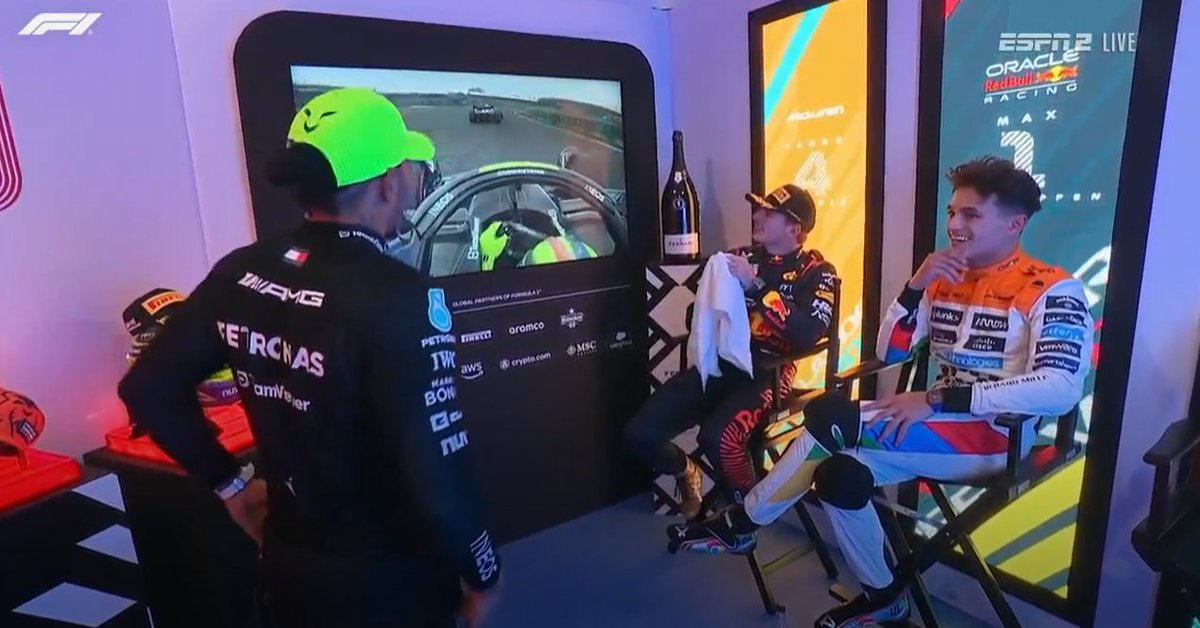 The Max Verstappen "cool down" podcast show absolutely nailed it this #BritishGP weekend by featuring 2 British drivers. #p1 #F1