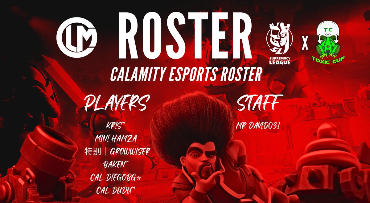 CLM_eSports's tweet photo. Here's our roster for last @CR_Supremacy X @ToxicCup3 qualifier, lets do our best to qualify boys 🫡

Staff:
@Mrdavid031 

Players:
@YNWABGCR 
@HamzaCR_ 
@GroWWiseR1 
@kurata555555 
@Diiegobgg 
@dudu_cr8 https://t.co/ASnqgZrRrt