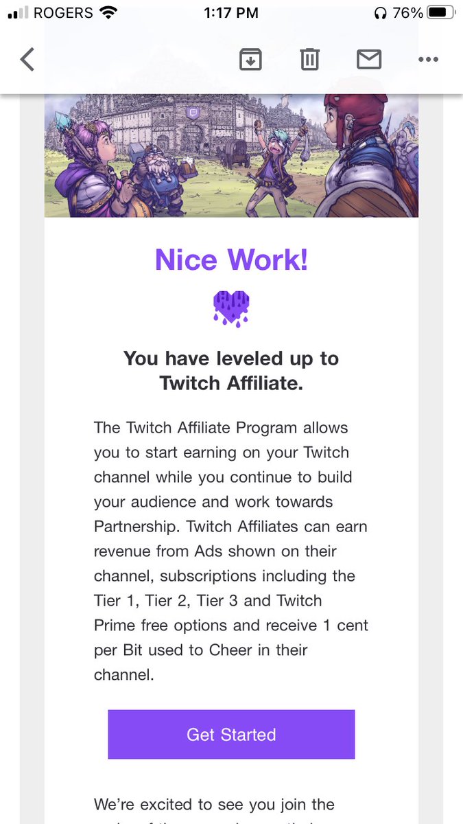 Hey guys exciting news! #TwitchAffiliate