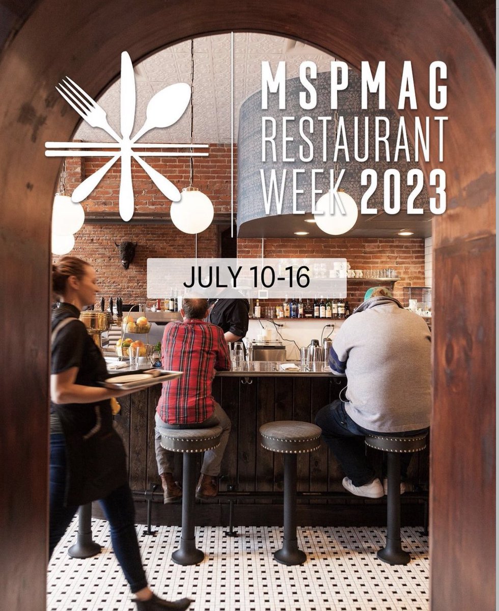 mspmag's tweet photo. #MNRestaurantWeek is back tomorrow! Grab your friends and dine out July 10-16th. Peruse the menus and make your reservations: https://t.co/2860oJwfq1 https://t.co/W02gNDVl5z