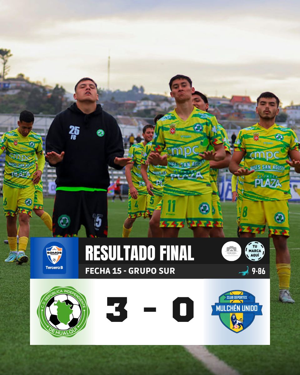 ⭕ ¡TERMINÓ EL PARTIDO!

#RepIndDeHualqui se impuso 3 - 0 a #MulchenUnido por la Fecha 15 del Grupo Sur.

👀 ¿OPINIONES?

.
.
.

————————————————————
#SomosTercera #TerceraA #TerceraB
————————————————————